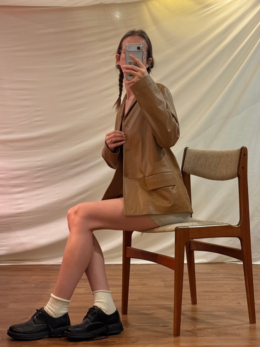 Lambskin Brown BlazerJacket
